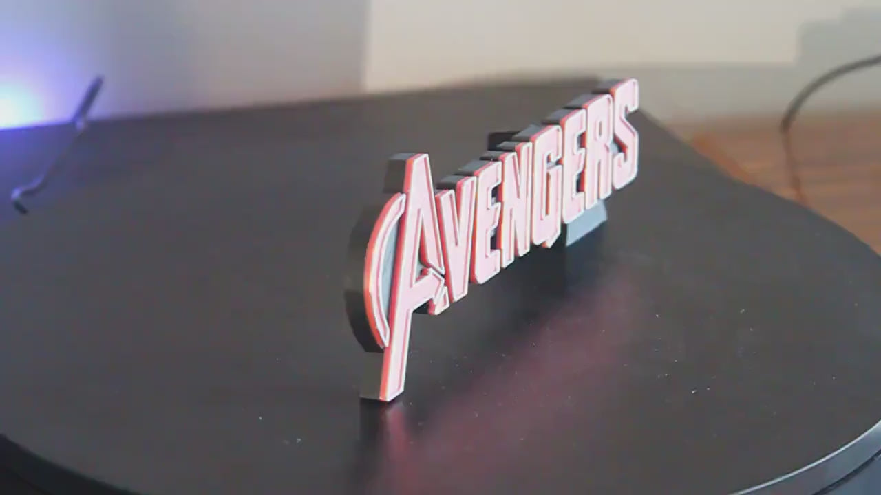 Avengers 3D printed Comic Logo Art