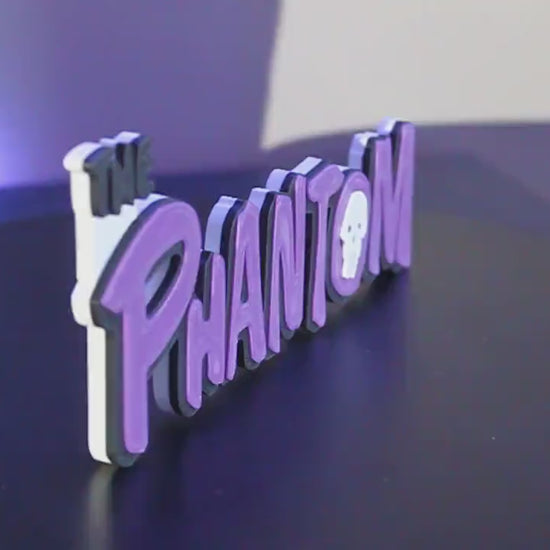 The Phantom 3D printed Comic Logo Art