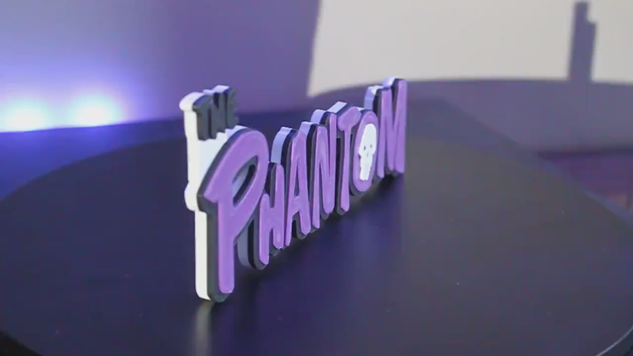 The Phantom 3D printed Comic Logo Art