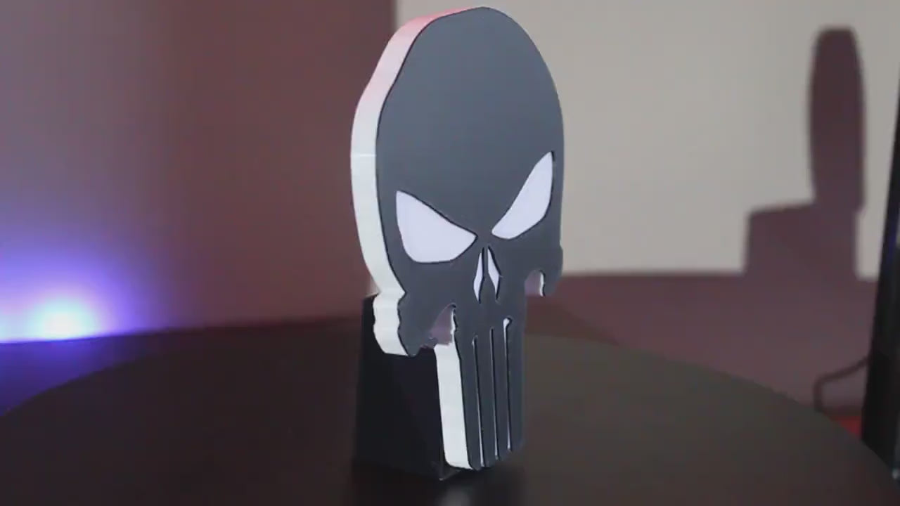 Punisher 3D printed Comic Logo Art