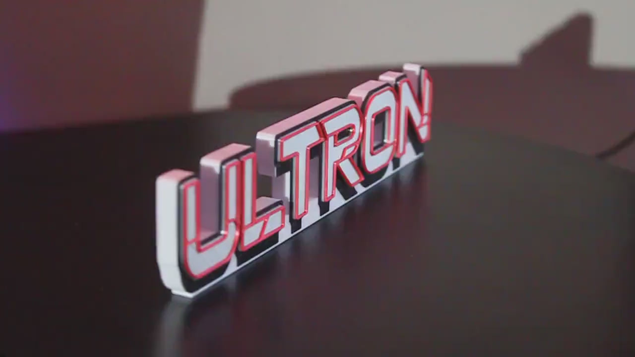 Ultron 3D printed Comic Logo Art