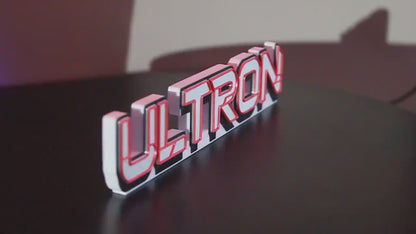 Ultron 3D printed Comic Logo Art