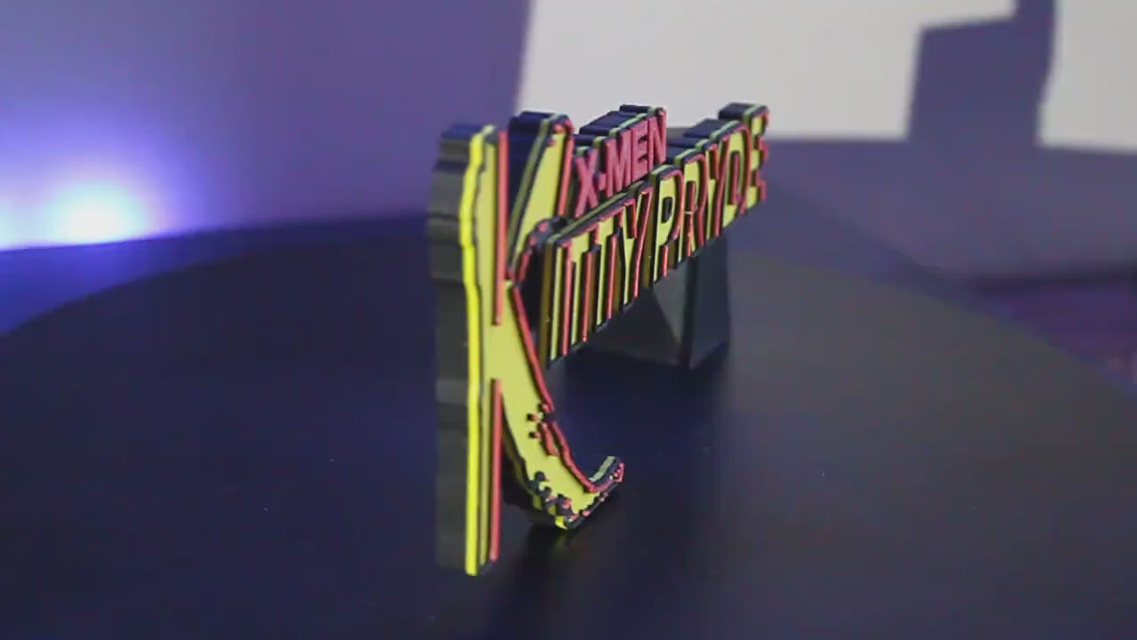 Kitty Pryde 3D printed Comic Logo Art