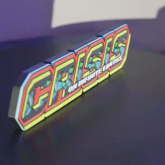 Crisis on infinite earths 3D printed Comic Logo Art