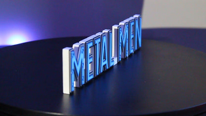 Metal Men 3D printed Logo Sign Wall Desk Shelf Art