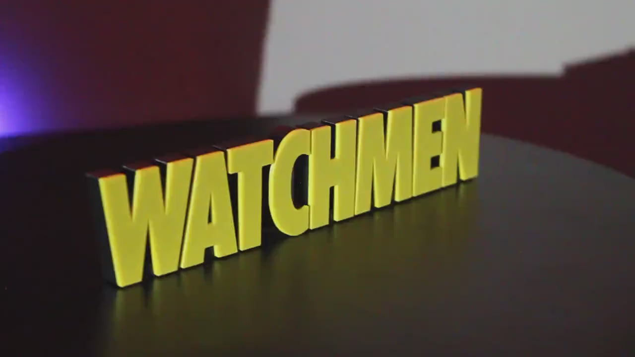 Watchmen 3D printed Comic Logo Art