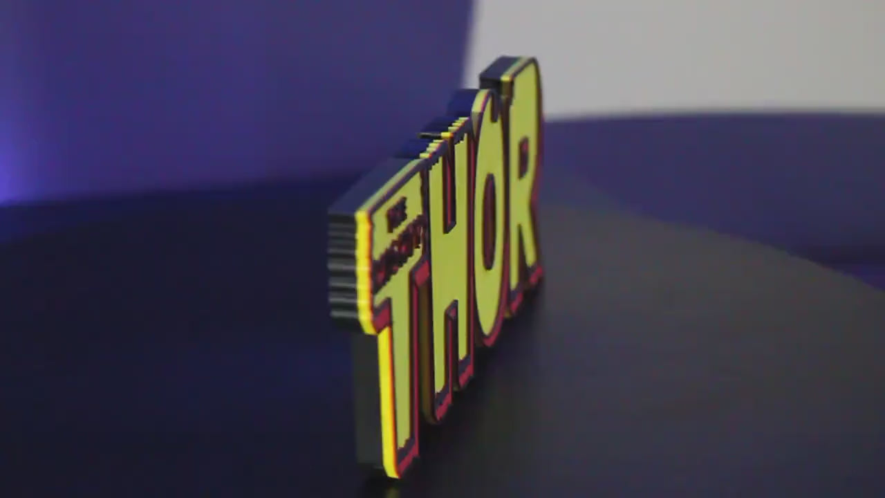 Thor 3D printed Comic Logo Art