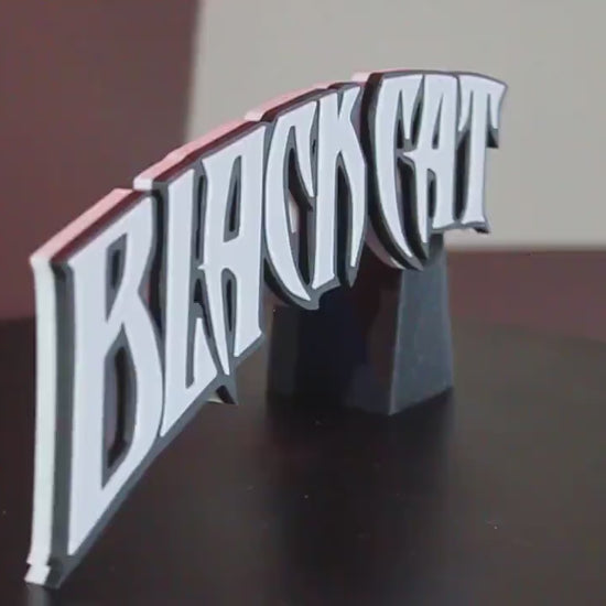 Black Cat 3D printed Comic Logo Art