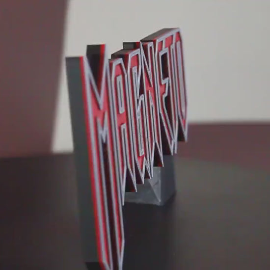 Magneto 3D printed Comic Logo Art