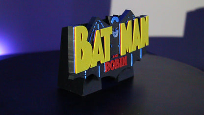 Batman and Robin 3D printed Logo Sign Wall Desk Shelf Art