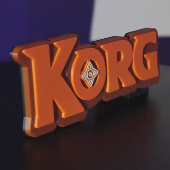 Korg 3D printed Comic Logo Art