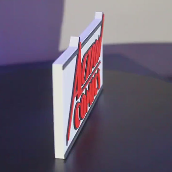 Action Comics 3D printed Comic Logo Art