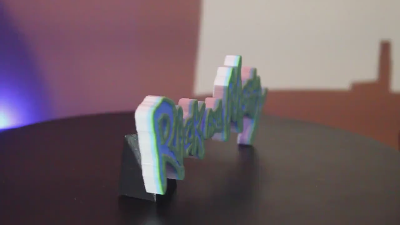 Rick and Morty 3D printed Logo Art