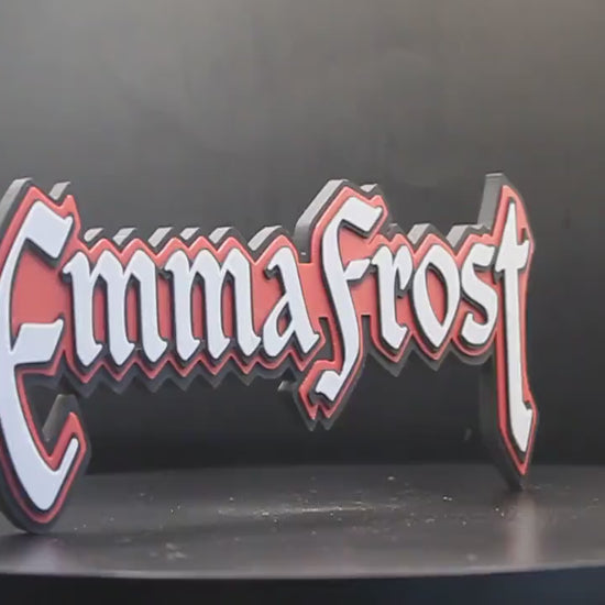 Emma Frost 3D printed Comic Logo Art