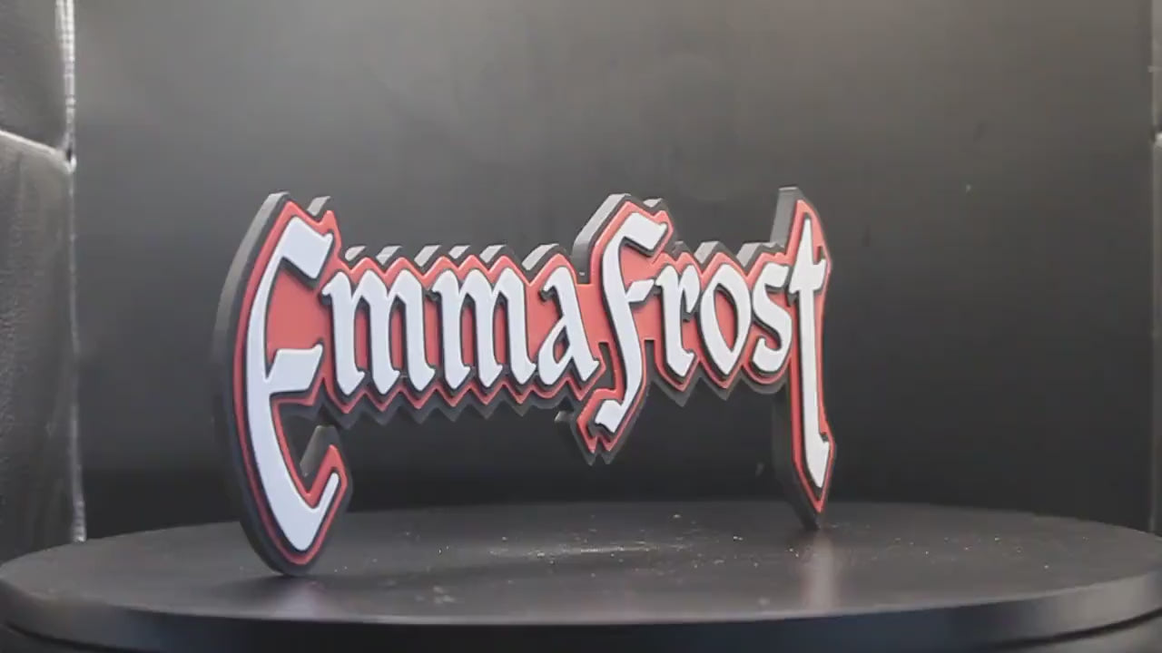 Emma Frost 3D printed Comic Logo Art