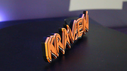 Kraven 3D printed Logo Sign Wall Desk Shelf Art