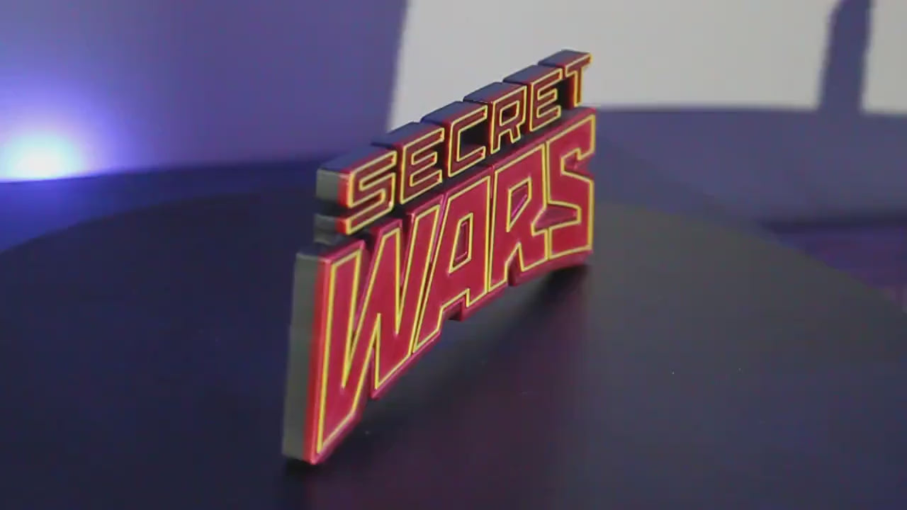 Secret Wars 3D printed Comic Logo Art