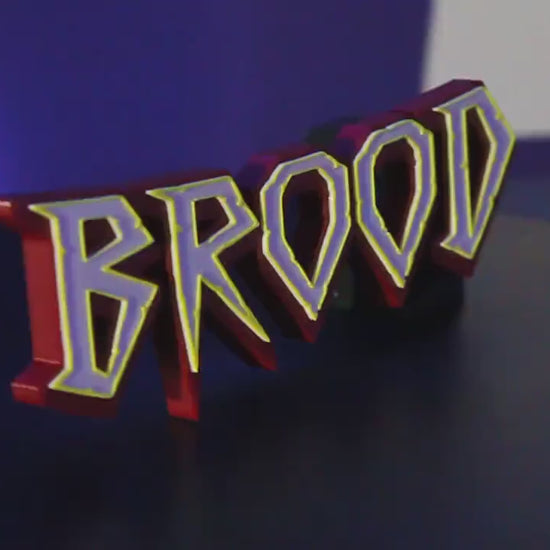 Brood 3D printed Comic Logo Art