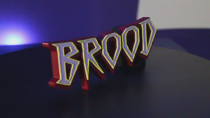 Brood 3D printed Comic Logo Art