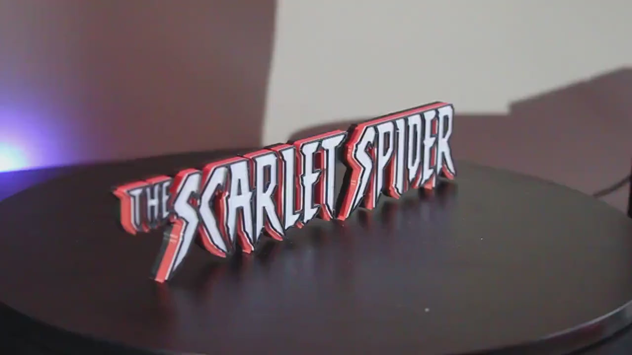 The Scarlet Spider 3D printed Comic Logo Art