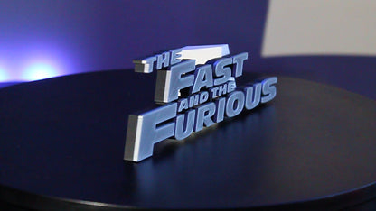 The Fast and the Furious 3D printed Logo Sign Wall Desk Shelf Art