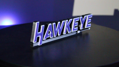 Hawkeye 3D printed Logo Sign Wall Desk Shelf Art