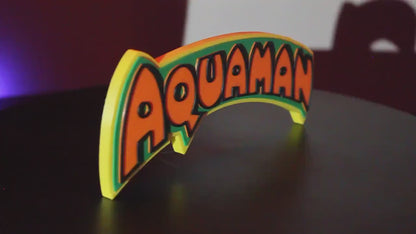 Aquaman 3D printed Comic Logo Art