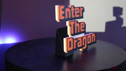 Enter The Dragon - Bruce Lee - 3D printed Logo Sign Wall Desk Shelf Art