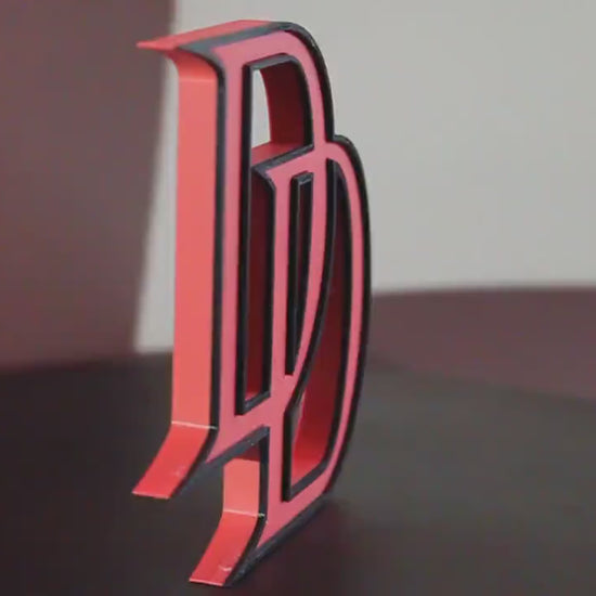 Daredevil DD Logo 3D printed Comic Logo Art