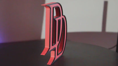 Daredevil DD Logo 3D printed Comic Logo Art