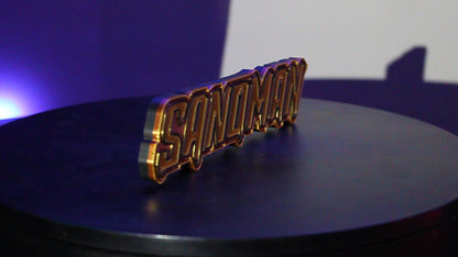 Sandman 3D printed Logo Sign Wall Desk Shelf Art