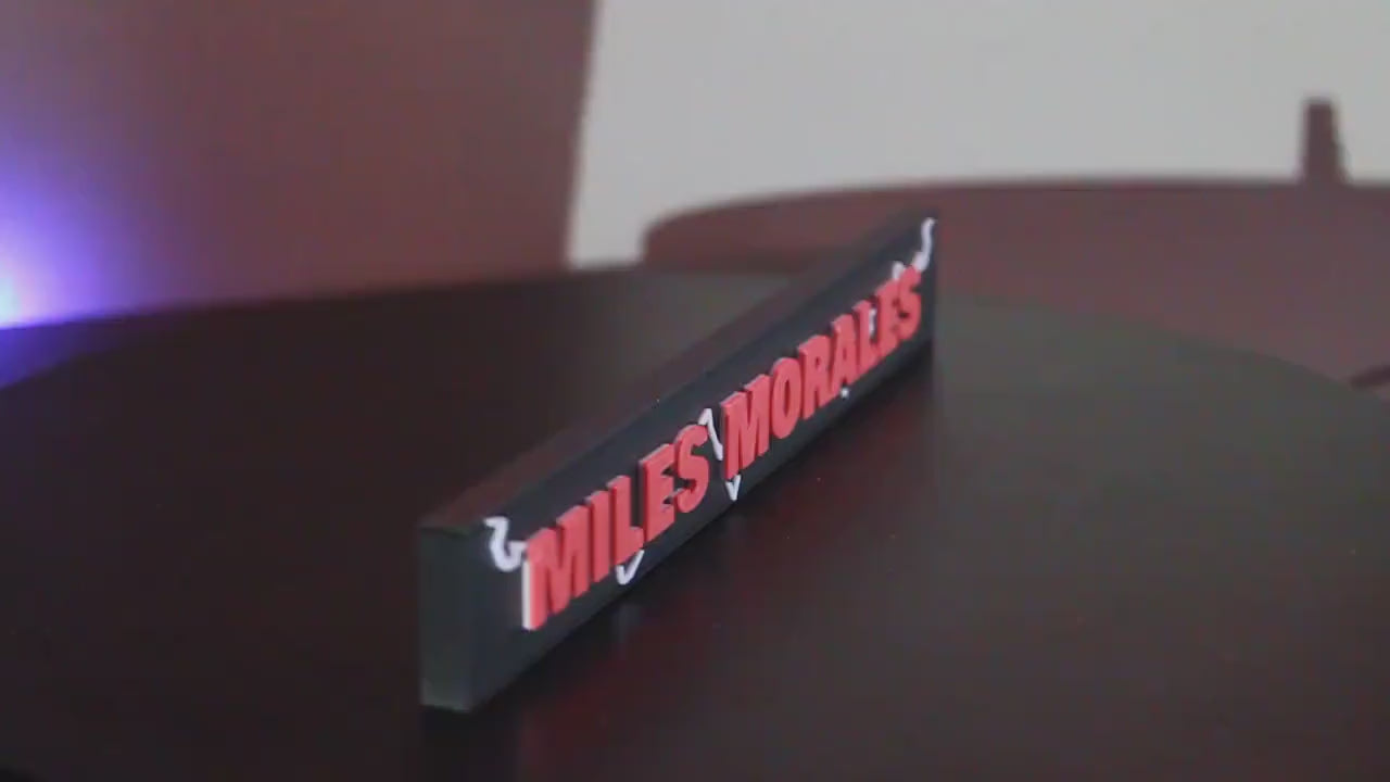 Miles Morales 3D printed Comic Logo Art