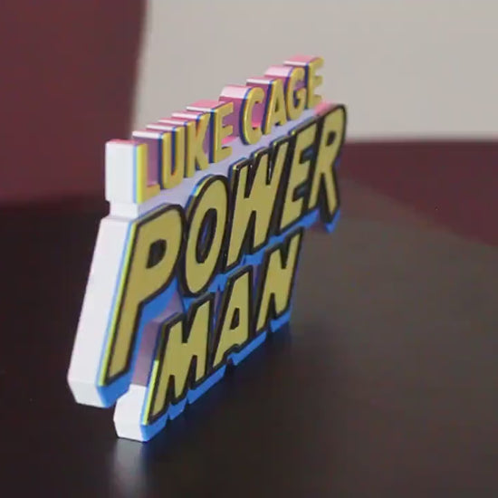 Luke Cage Power Man 3D printed Comic Logo Art