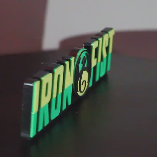 Iron Fist 3D printed Comic Logo Art