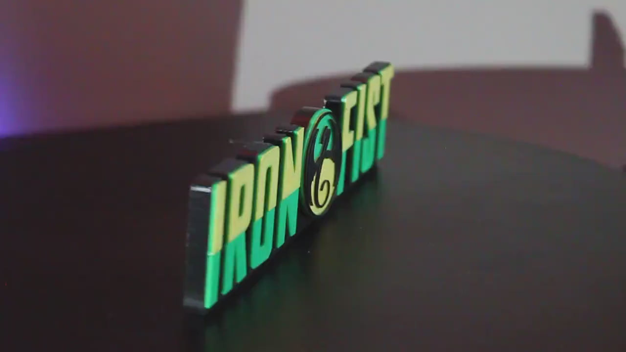 Iron Fist 3D printed Comic Logo Art