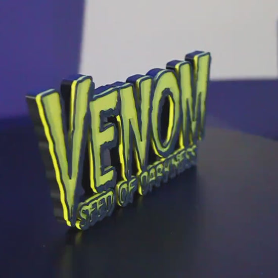 Venom 3D printed Comic Logo Art