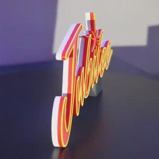 Jubilee 3D printed Comic Logo Art