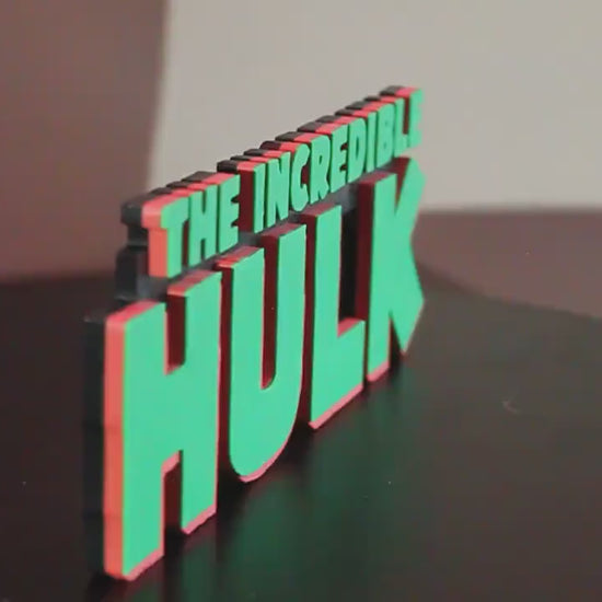 Hulk 3D printed Comic Logo Art