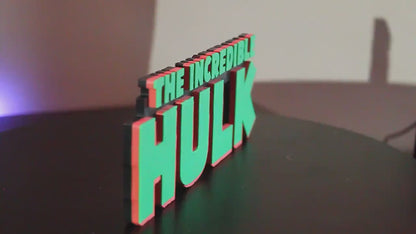 Hulk 3D printed Comic Logo Art