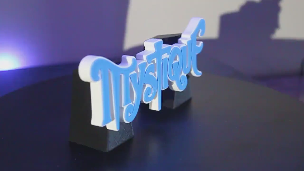 Mystique3D printed Comic Logo Art