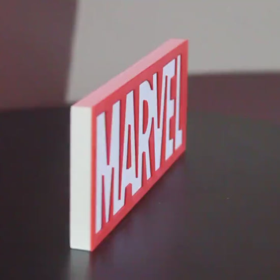 Marvel 3D printed Comic Logo Art