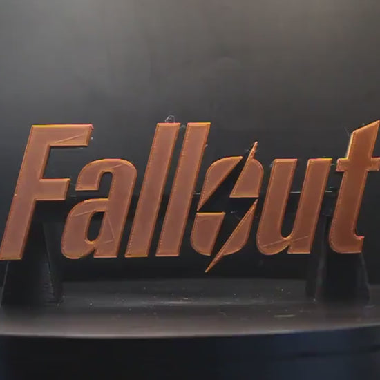 Fallout Video Game 3D printed Logo Art