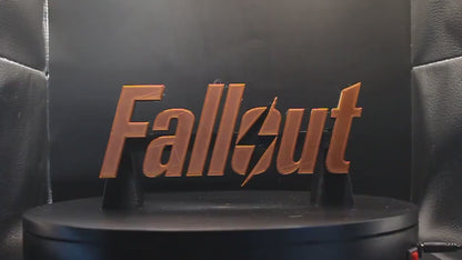 Fallout Video Game 3D printed Logo Art