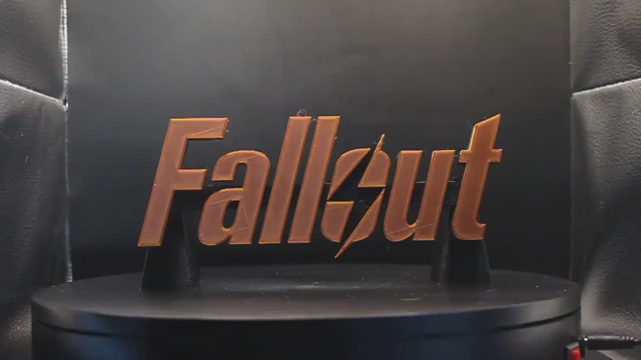 Fallout Video Game 3D printed Logo Art