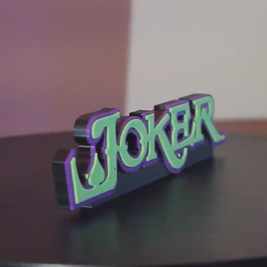 Joker 3D printed Comic Logo Art