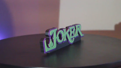 Joker 3D printed Comic Logo Art