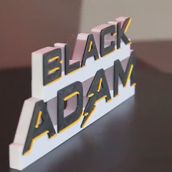 Black Adam 3D printed Comic Logo Art