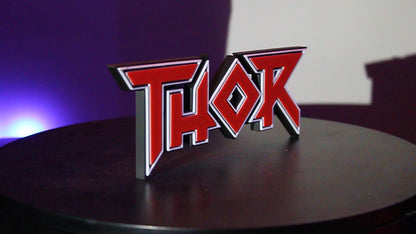 Thor 3D printed Logo Sign Wall Desk Shelf Art