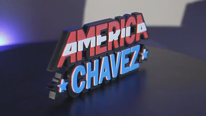 America Chavez 3D printed Comic Logo Art