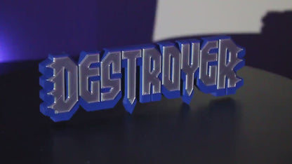 Destroyer 3D printed Comic Logo Art